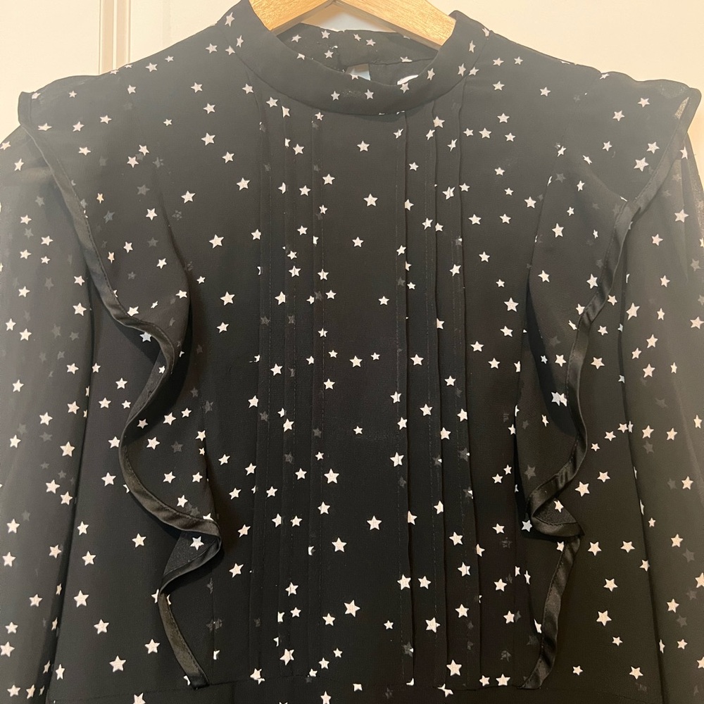 Ameri Power Shoulder Frill Dress (Sheer Dress) - image 2